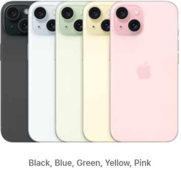 iPhone 15 Color Variants