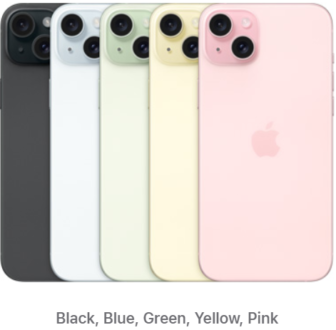iPhone 15 Plus Color Variants